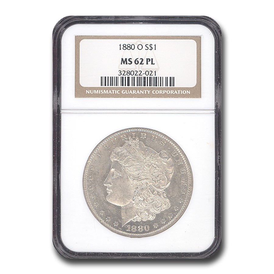 1880-O Morgan Dollar PL MS-62 NGC