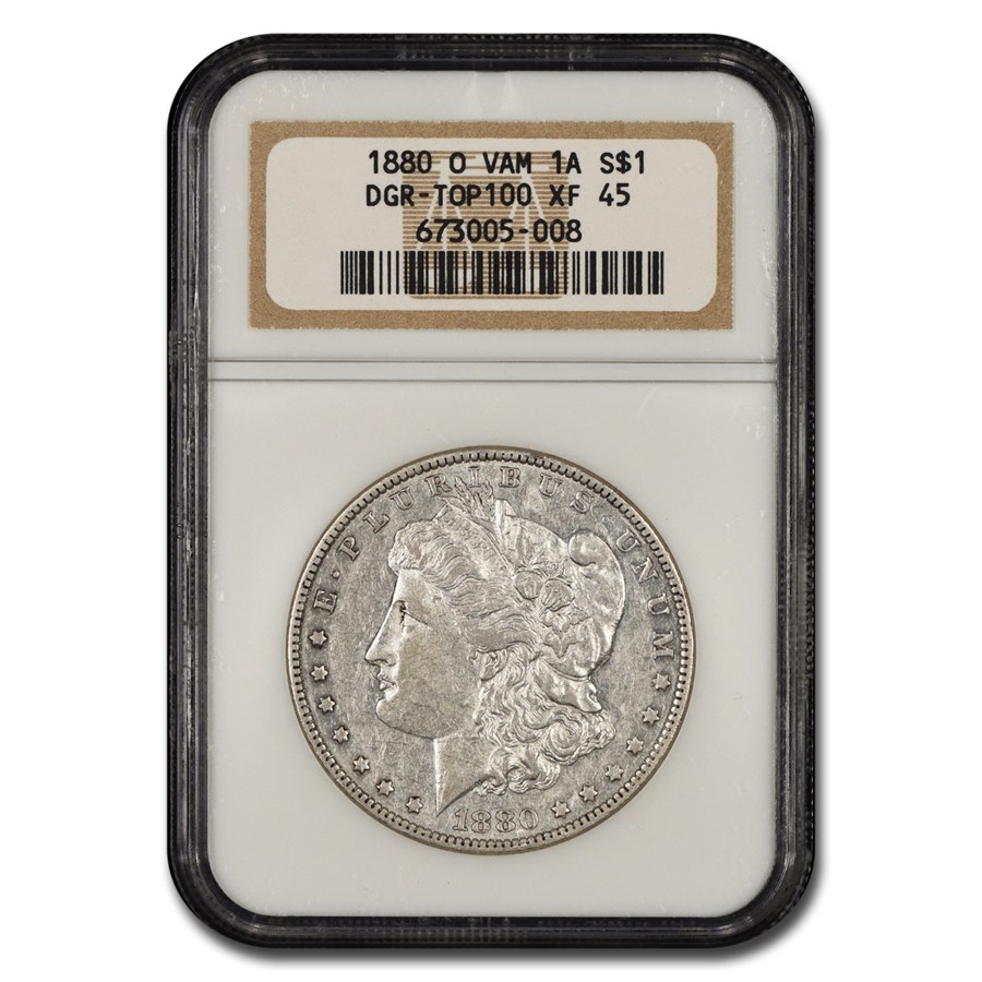 1880-O Morgan Dollar XF-45 NGC (VAM 1A, DGR, Top 100)