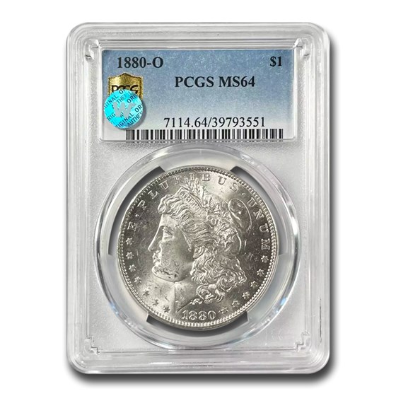 1880-O Morgan Silver Dollar MS-64 PCGS 1880-O Morgan Silver Dollar MS-64 PCGS