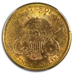 1880-S $20 Liberty Gold Double Eagle MS-61 PCGS