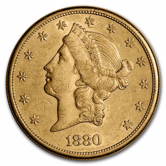 1880-S $20 Liberty Gold Double Eagle XF 1880-S $20 Liberty Gold Double Eagle XF
