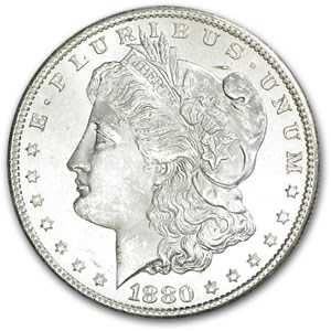 1880-S Morgan Dollar BU (VAM-12, 80/79 Checkmark, Hit List-40) 1880-S Morgan Dollar BU (VAM-12, 80/79 Checkmark, Hit List-40)