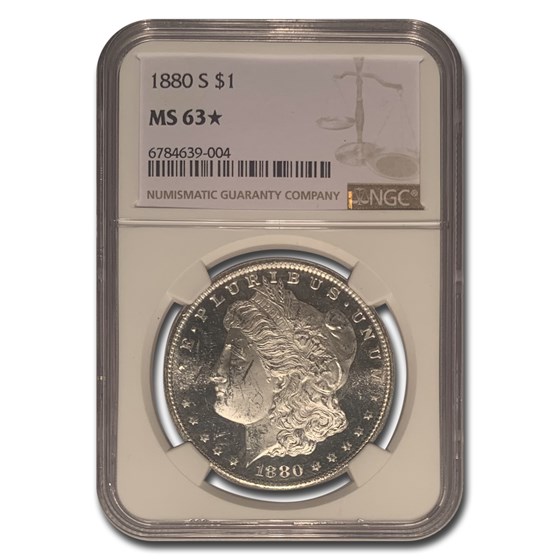 1880-S Morgan Dollar MS-63* NGC (Star Designation)