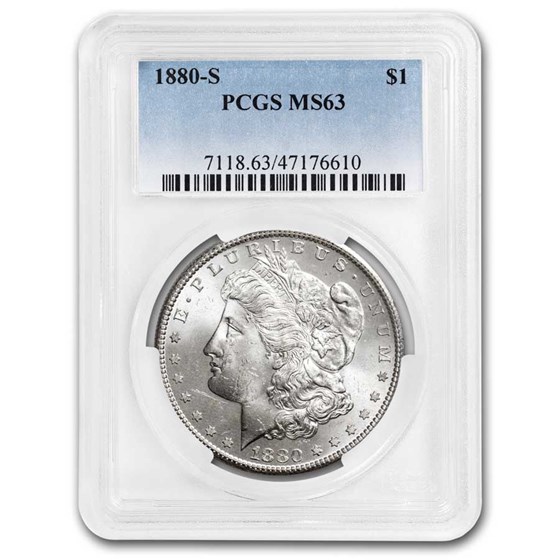 1880-S Morgan Dollar MS-63 PCGS 1880-S Morgan Dollar MS-63 PCGS