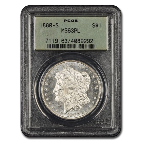 1880-S Morgan Dollar MS-63 PL PCGS 1880-S Morgan Dollar MS-63 PL PCGS