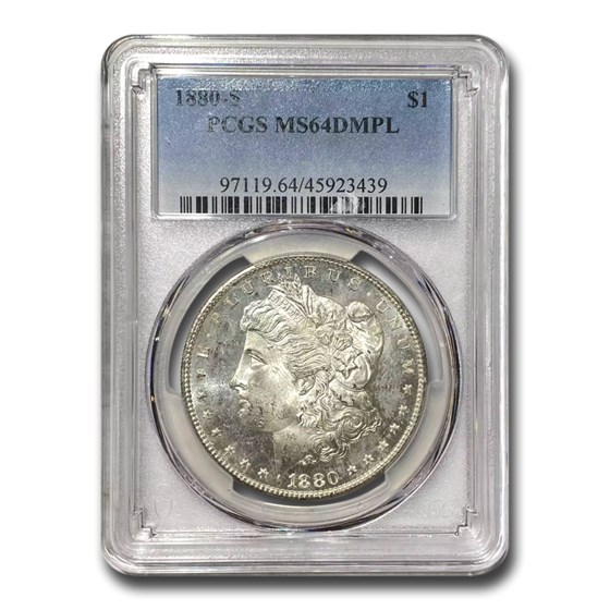 1880-S Morgan Dollar MS-64 DMPL PCGS 1880-S Morgan Dollar MS-64 DMPL PCGS