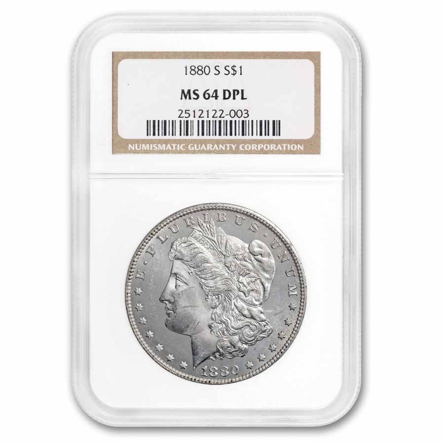 1880-S Morgan Dollar MS-64 DPL NGC