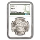 1880-S Morgan Dollar MS-64 NGC (Green Label)