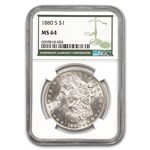 1880-S Morgan Dollar MS-64 NGC (Green Label)