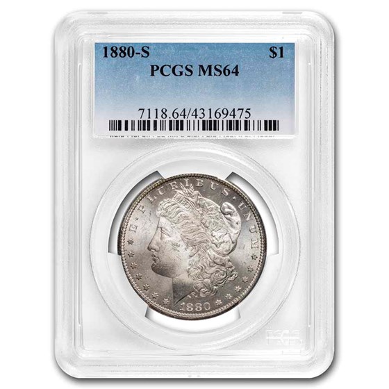 1880-S Morgan Dollar MS-64 PCGS (Beautiful Rim Toning) 1880-S Morgan Dollar MS-64 PCGS (Beautiful Rim Toning)