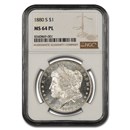 1880-S Morgan Dollar MS-64 PL NGC
