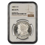 1880-S Morgan Dollar MS-64 PL NGC
