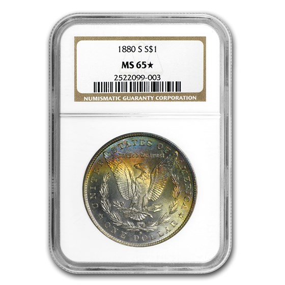 1880-S Morgan Dollar MS-65* NGC (Star Designation) 1880-S Morgan Dollar MS-65* NGC (Star Designation)