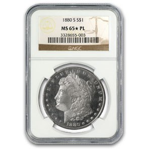 1880-S Morgan Dollar MS-65* PL Proof Like NGC (Star Designation) 1880-S Morgan Dollar MS-65* PL Proof Like NGC (Star Designation)