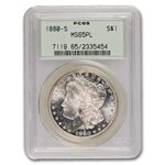 1880-S Morgan Dollar MS-65PL PCGS (Early Green Label)