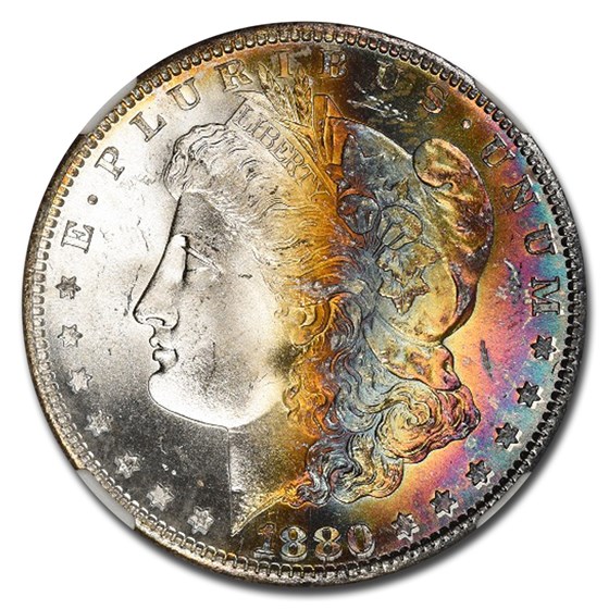 1880-S Morgan Dollar MS-66* NGC (Beautifully Toned) 1880-S Morgan Dollar MS-66* NGC (Beautifully Toned)