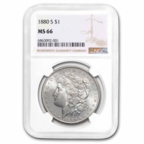Buy 1880-S Morgan Dollar MS-66 NGC | APMEX Buy 1880-S Morgan Dollar MS-66 NGC | APMEX