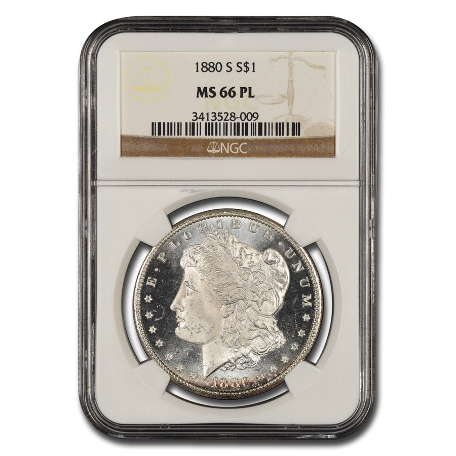 1880-S Morgan Dollar MS-66 PL NGC