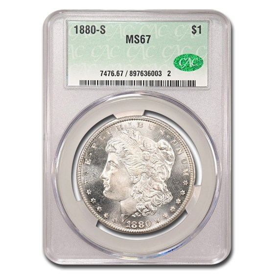 1880-S Morgan Dollar MS-67 CACG 1880-S Morgan Dollar MS-67 CACG