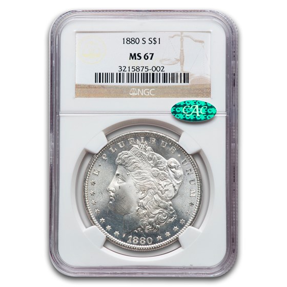 1880-S Morgan Dollar MS-67 NGC CAC