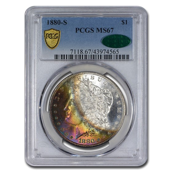 1880-S Morgan Dollar MS-67 PCGS (CAC, Chestnut Toning) 1880-S Morgan Dollar MS-67 PCGS (CAC, Chestnut Toning)
