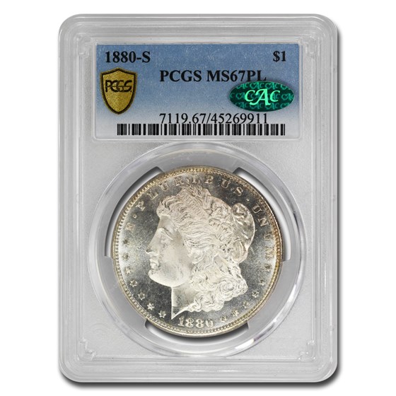 1880-S Morgan Dollar MS-67 PCGS CAC (PL) 1880-S Morgan Dollar MS-67 PCGS CAC (PL)