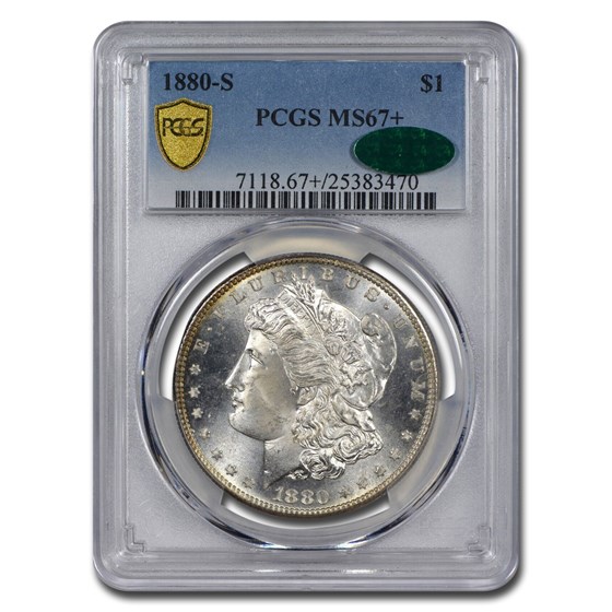 1880-S Morgan Dollar MS-67+ PCGS CAC 1880-S Morgan Dollar MS-67+ PCGS CAC
