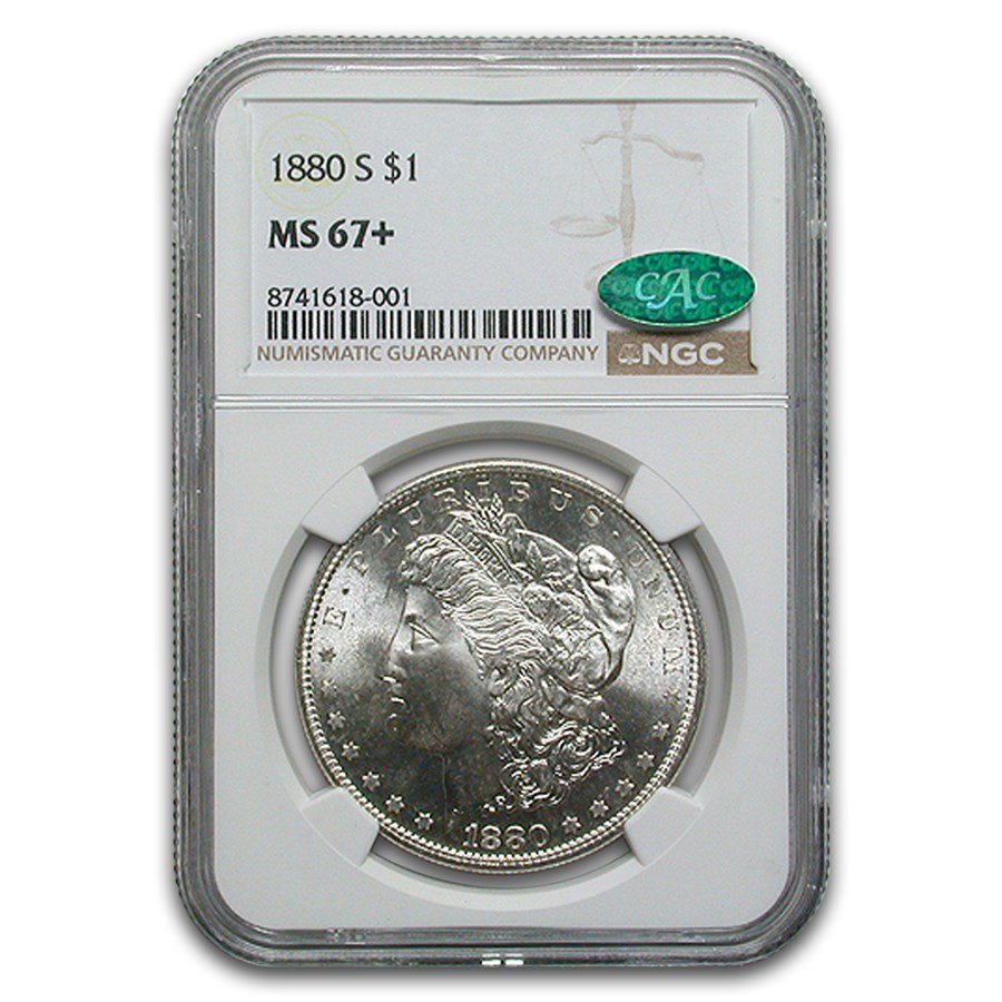 1880-S Morgan Dollar MS-67+ Plus NGC (CAC)