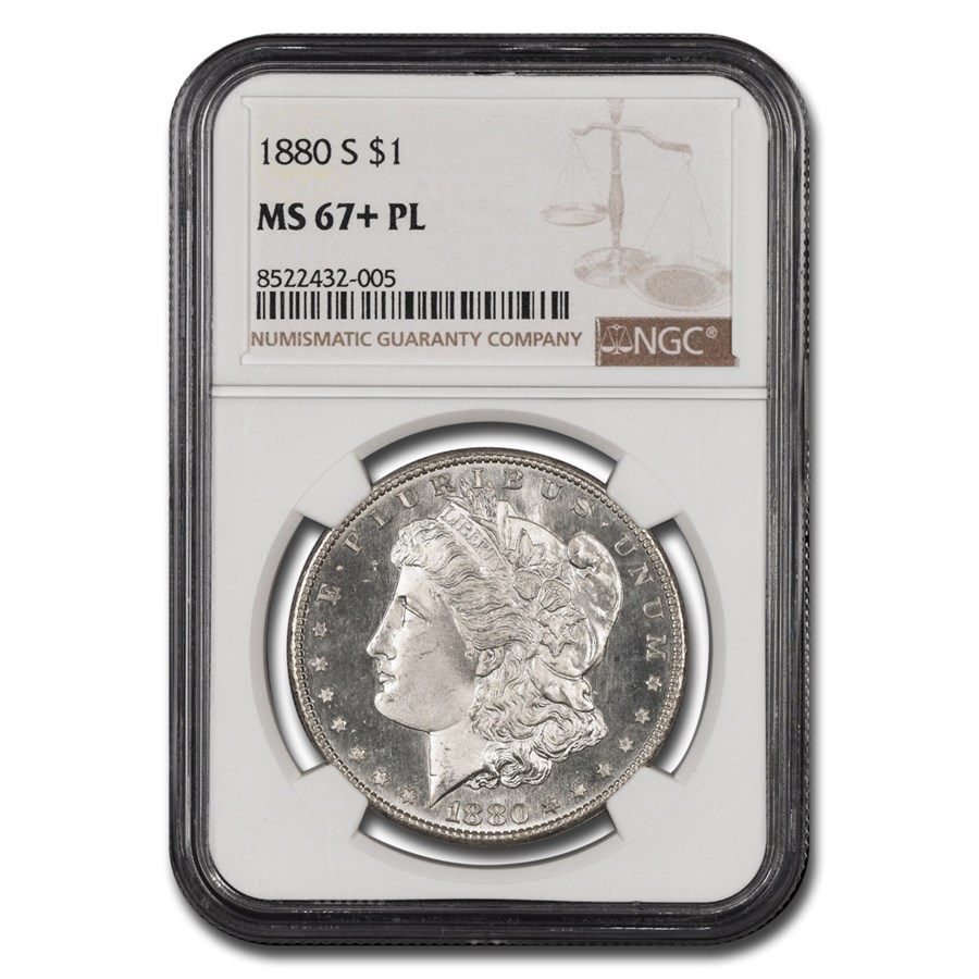 1880-S Morgan Dollar PL MS-67+ NGC