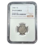 1880 Shield Nickel PF-67 Cameo NGC