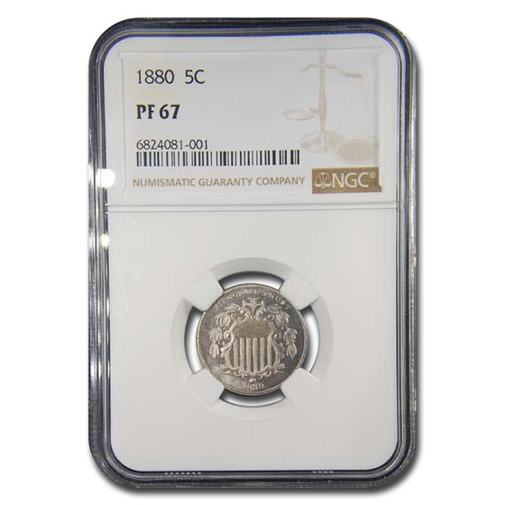 1880 Shield Nickel PF-67 NGC 1880 Shield Nickel PF-67 NGC