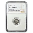 1880 Three Cent Nickel PF-67 Cameo NGC