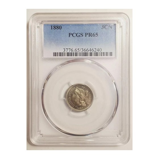 1880 Three Cent Nickel PR-65 PCGS 1880 Three Cent Nickel PR-65 PCGS