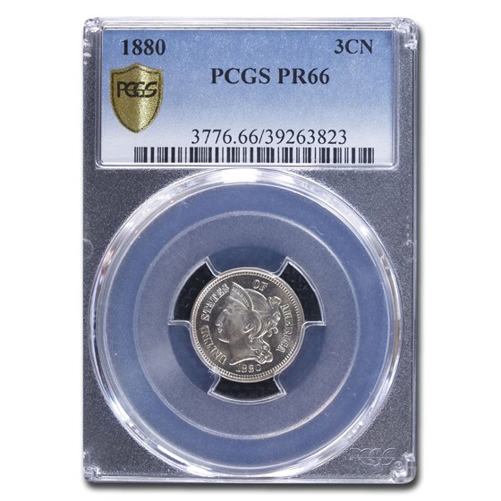 1880 Three Cent Nickel PR-66 PCGS 1880 Three Cent Nickel PR-66 PCGS