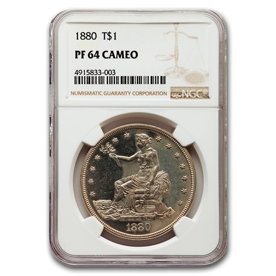 1880 Trade Dollar PF-64 Cameo NGC 1880 Trade Dollar PF-64 Cameo NGC