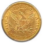 1881/0 $5 Liberty Gold Half Eagle MS-63 PCGS