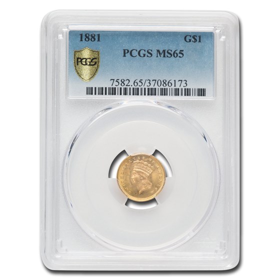 1881 $1 Indian Head Gold MS-65 PCGS 1881 $1 Indian Head Gold MS-65 PCGS