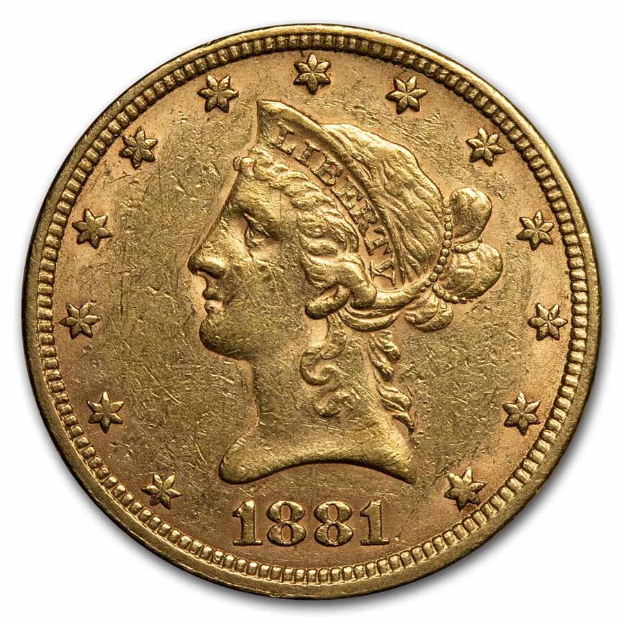 1881 $10 Liberty Gold Eagle AU