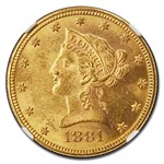 1881 $10 Liberty Gold Eagle MS-61 NGC