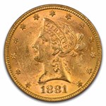 1881 $10 Liberty Gold Eagle MS-62 PCGS