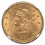 1881 $10 Liberty Gold Eagle MS-63 NGC