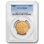 1881 $10 Liberty Gold Eagle MS-63 PCGS