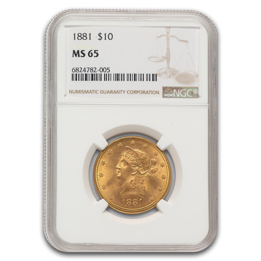 1881 $10 Liberty Gold Eagle MS-65 NGC