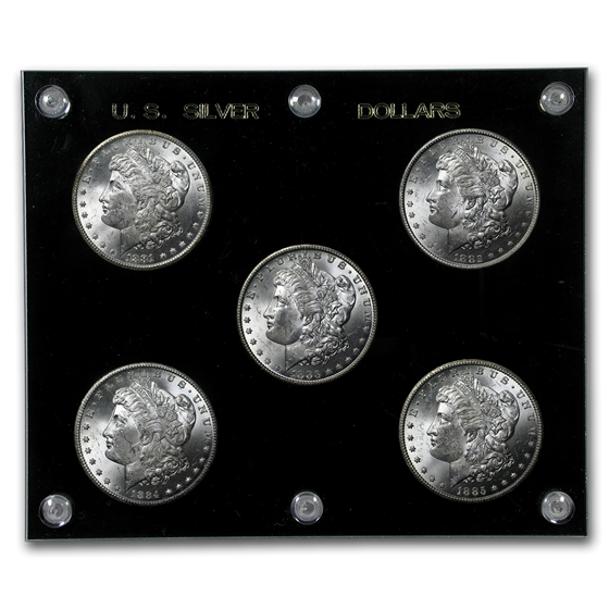 1881-1885 5-Coin Morgan Dollar "CC" Mint Set BU 1881-1885 5-Coin Morgan Dollar "CC" Mint Set BU