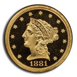 1881 $2.50 Liberty Gold Quarter Eagle PR-66+ DCAM PCGS CAC
