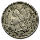1881 3 Cent Nickel XF