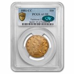 1881-CC $10 Liberty Gold Eagle AU-55 PCGS CAC