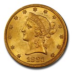 1881-CC $10 Liberty Gold Eagle MS-62 PCGS CAC