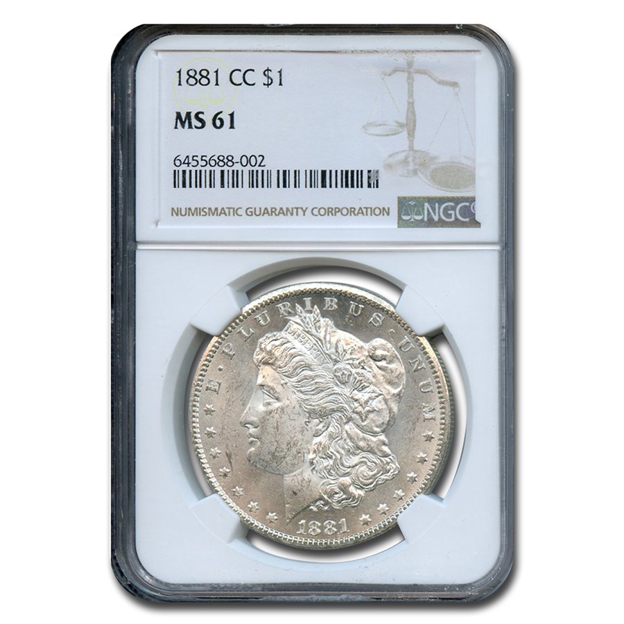1881-CC Morgan Dollar MS-61 NGC