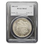 1881-CC Morgan Dollar MS-62 PCGS